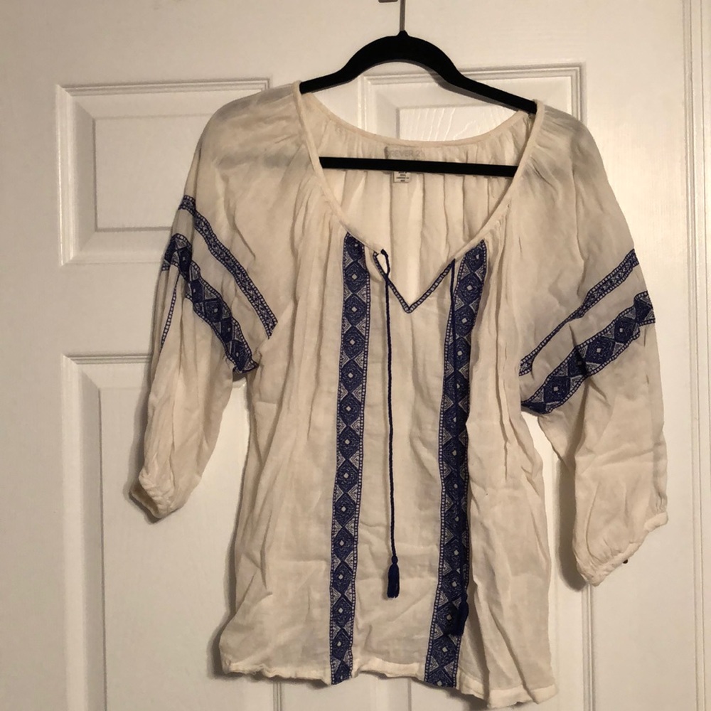 boho peasant blouse Forever 21+